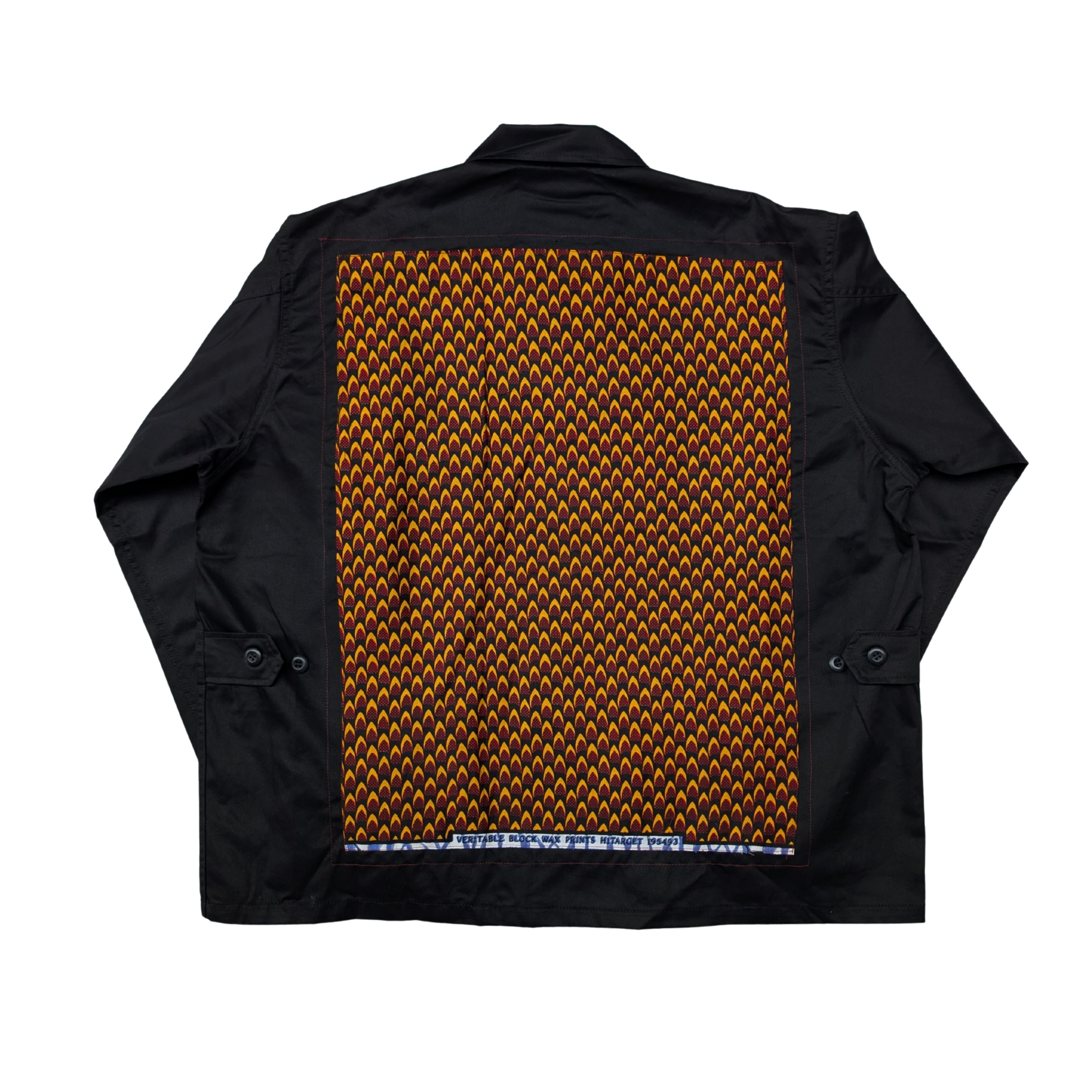 ORANGE ARROWS ARMY SHIRT JACKET IN BLACK