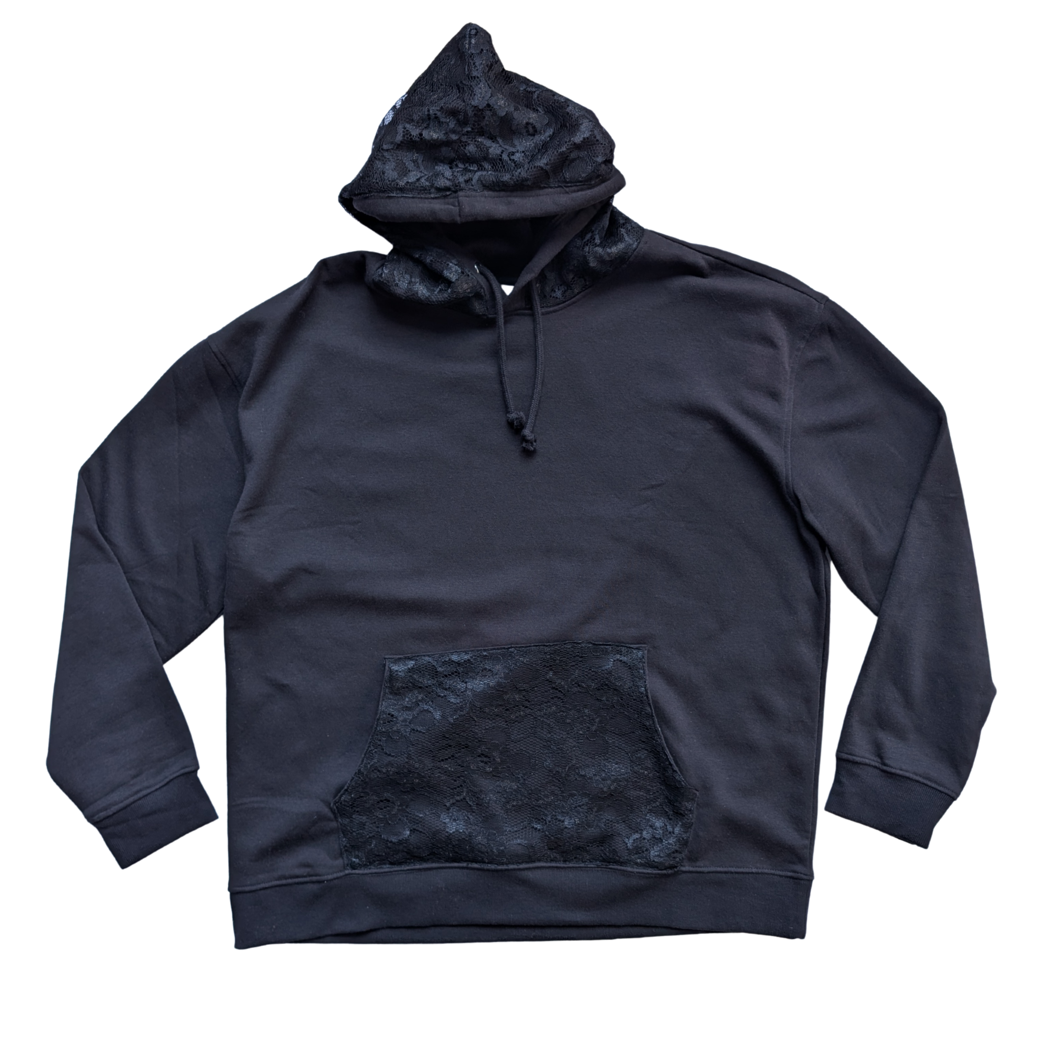 BLACK LACE HOODIE