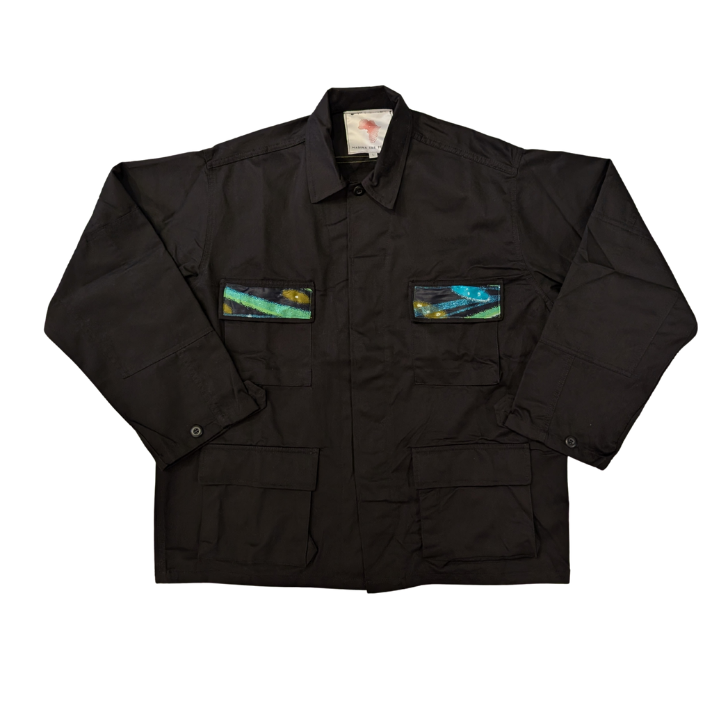 VESTE CHEMISE MILITAIRE DISCO NOIRE 