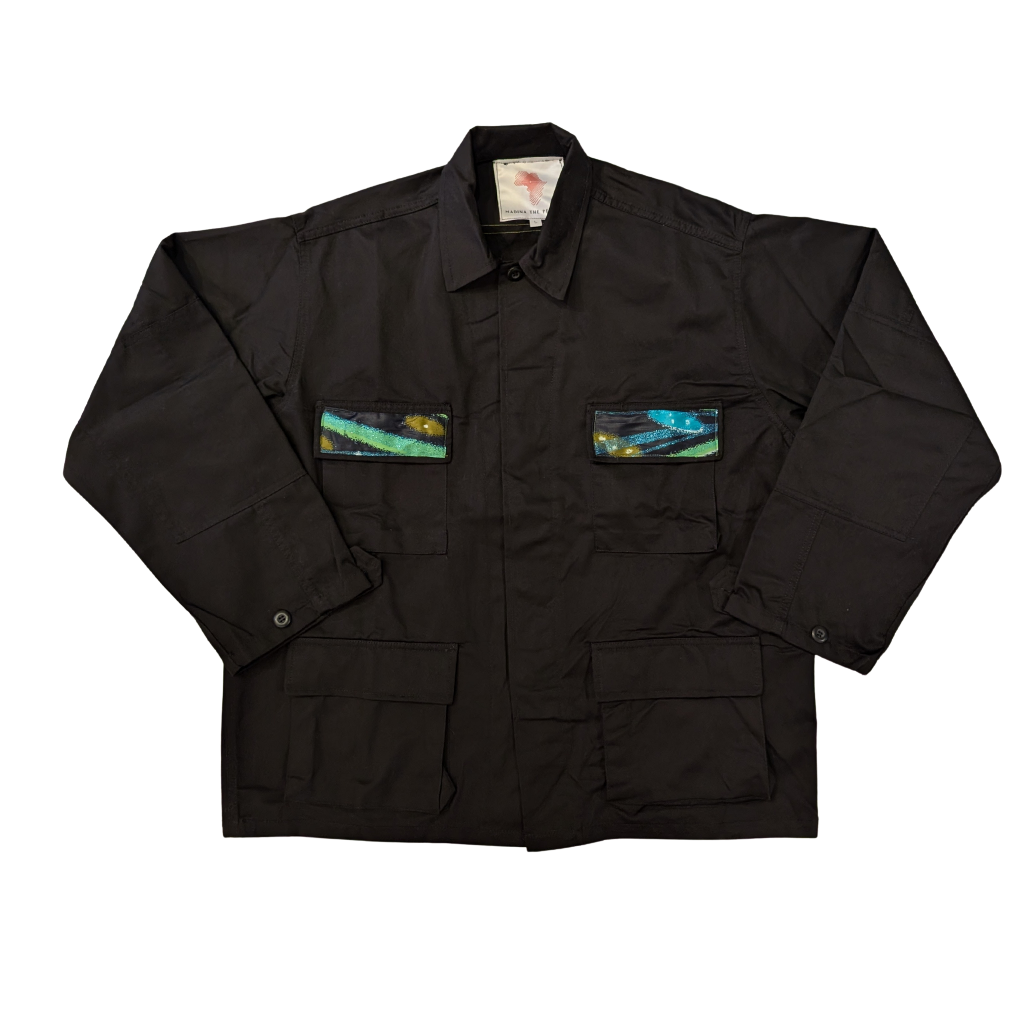 DISCO ARMY SHIRT JACKET IN BLACK