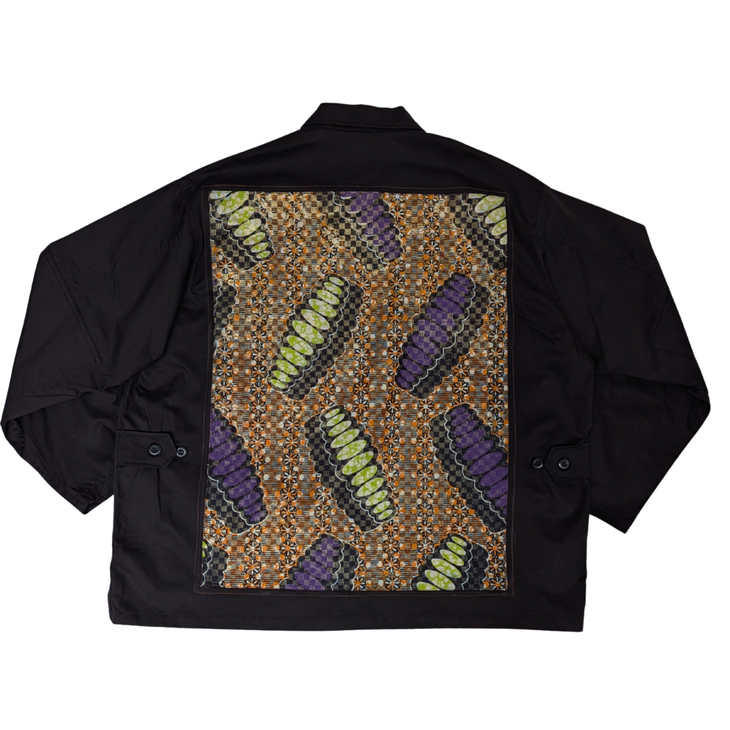 GRAFFITI ARMY SHIRT JACKET IN BLACK