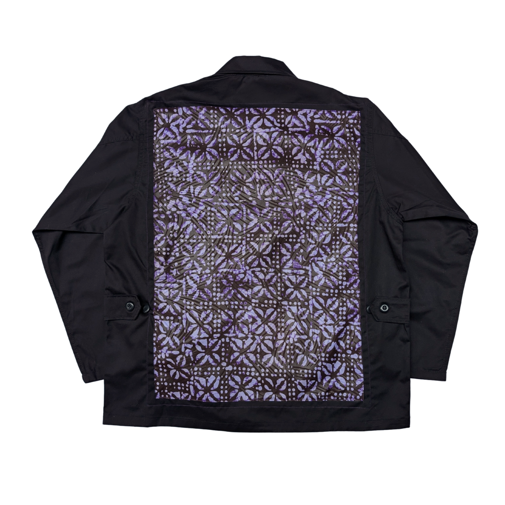 VESTE CHEMISE MILITAIRE NOISE À FLEURS VIOLETTES