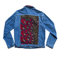 RED DARK BLUE JEANS JACKET