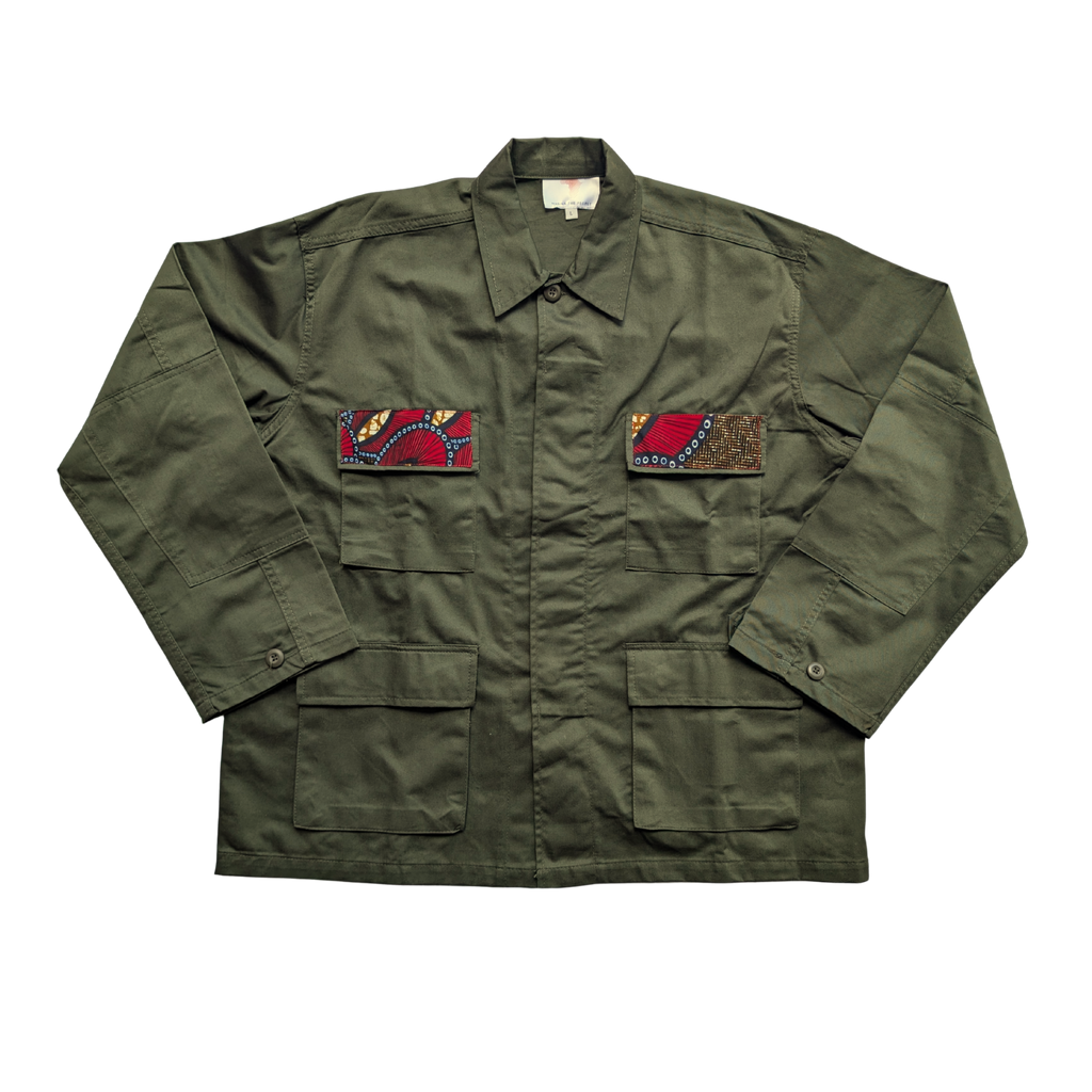 RED ARMY SHIRT JACKET IN GREEN
